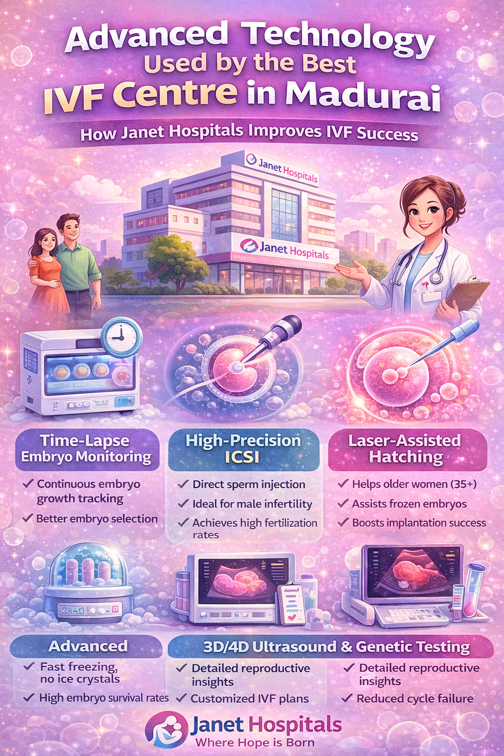 Advanced IVF Technology in Madurai | Best IVF Centre – Janet Hospitals